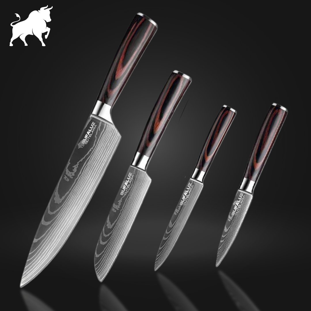 Master Knife Set - Damascus Steel Finish