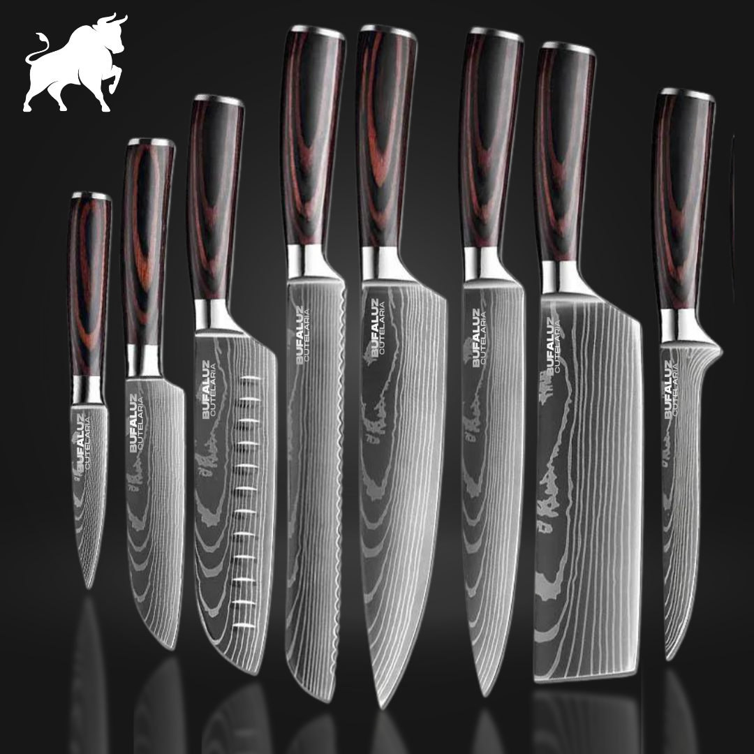 Master Knife Set - Damascus Steel Finish