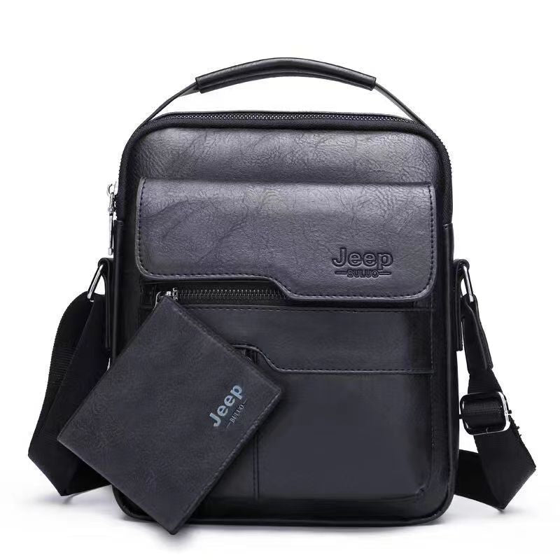 Men's Leather Jеер Bag + Free Leather Wallet