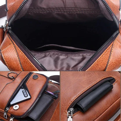 Men's Leather Jеер Bag + Free Leather Wallet