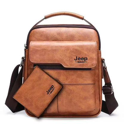 Men's Leather Jеер Bag + Free Leather Wallet