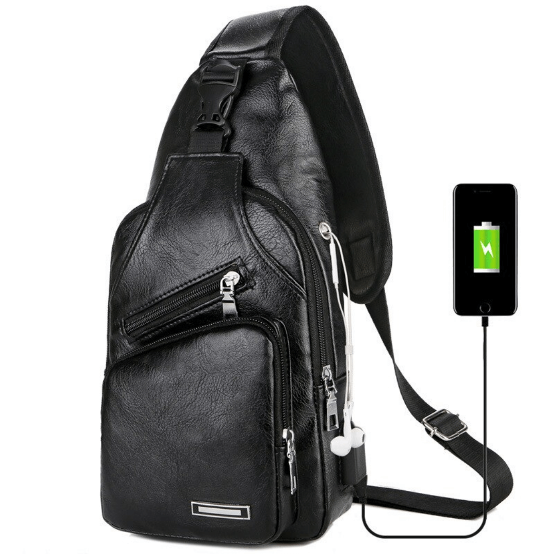 Unisex Leather Crossbody Bag