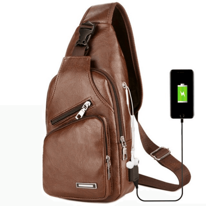 Unisex Leather Crossbody Bag