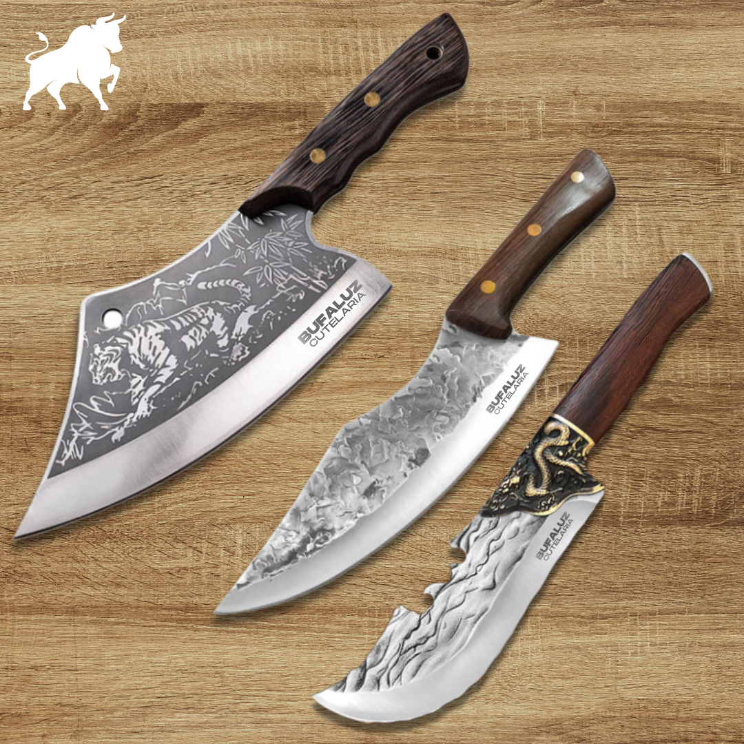 Combo of 3 Hand Forged Knives + Sheaths