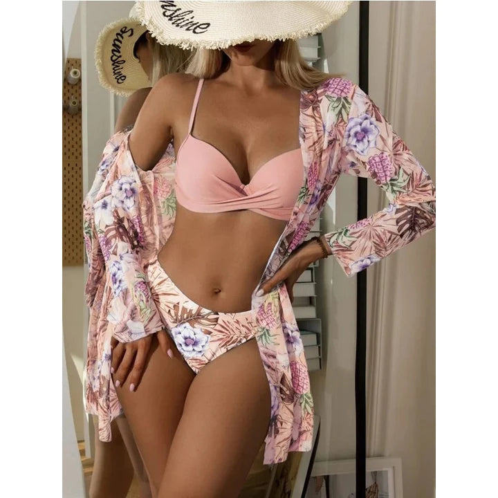 Summer 2024 Beachwear Set - Bikini + Cover-Up