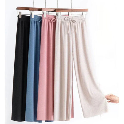 Set of 3 Ice Silk Subtle Trousers - New Spring Summer Fashion Trend