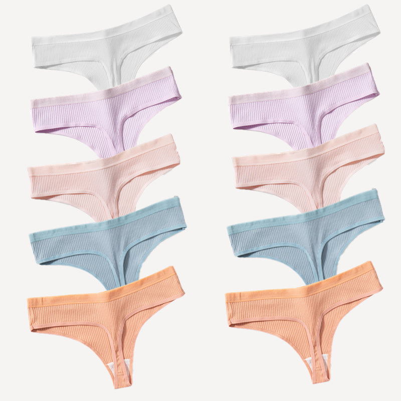 Set of 10 Sensual and Comfortable Cotton Briefs - SoftComfort