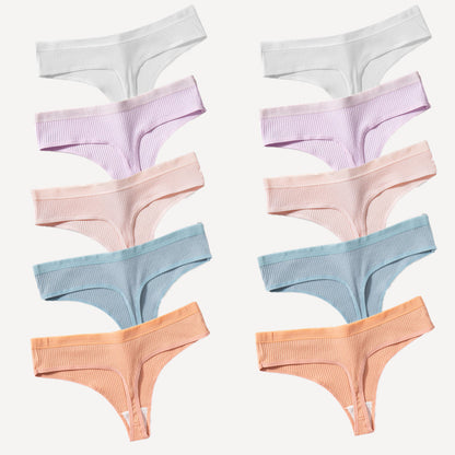 Set of 10 Sensual and Comfortable Cotton Briefs - SoftComfort