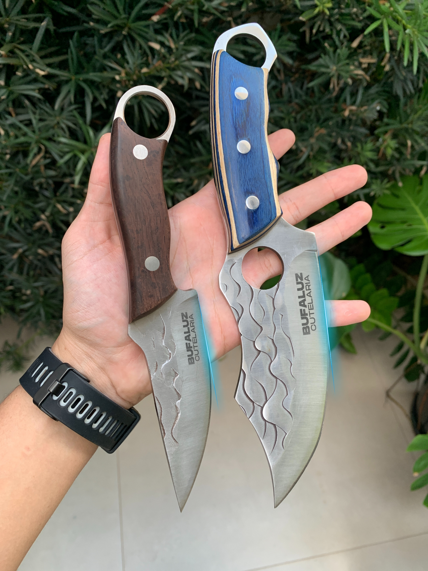 Combo of 2 Blue Handmade Knives - Buy 1, Get 2